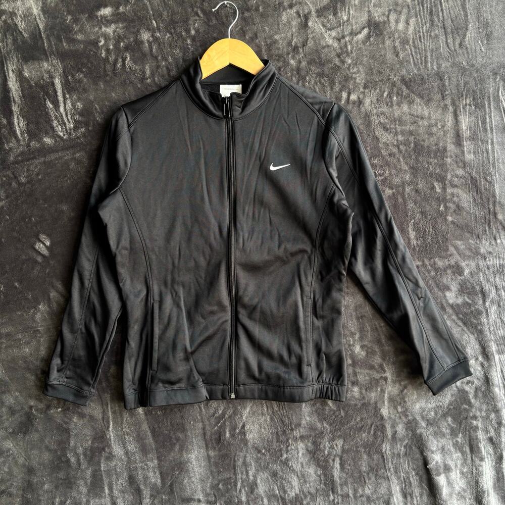 Nike Golf Zip-up Therma-Fit Size Medium Solid Back